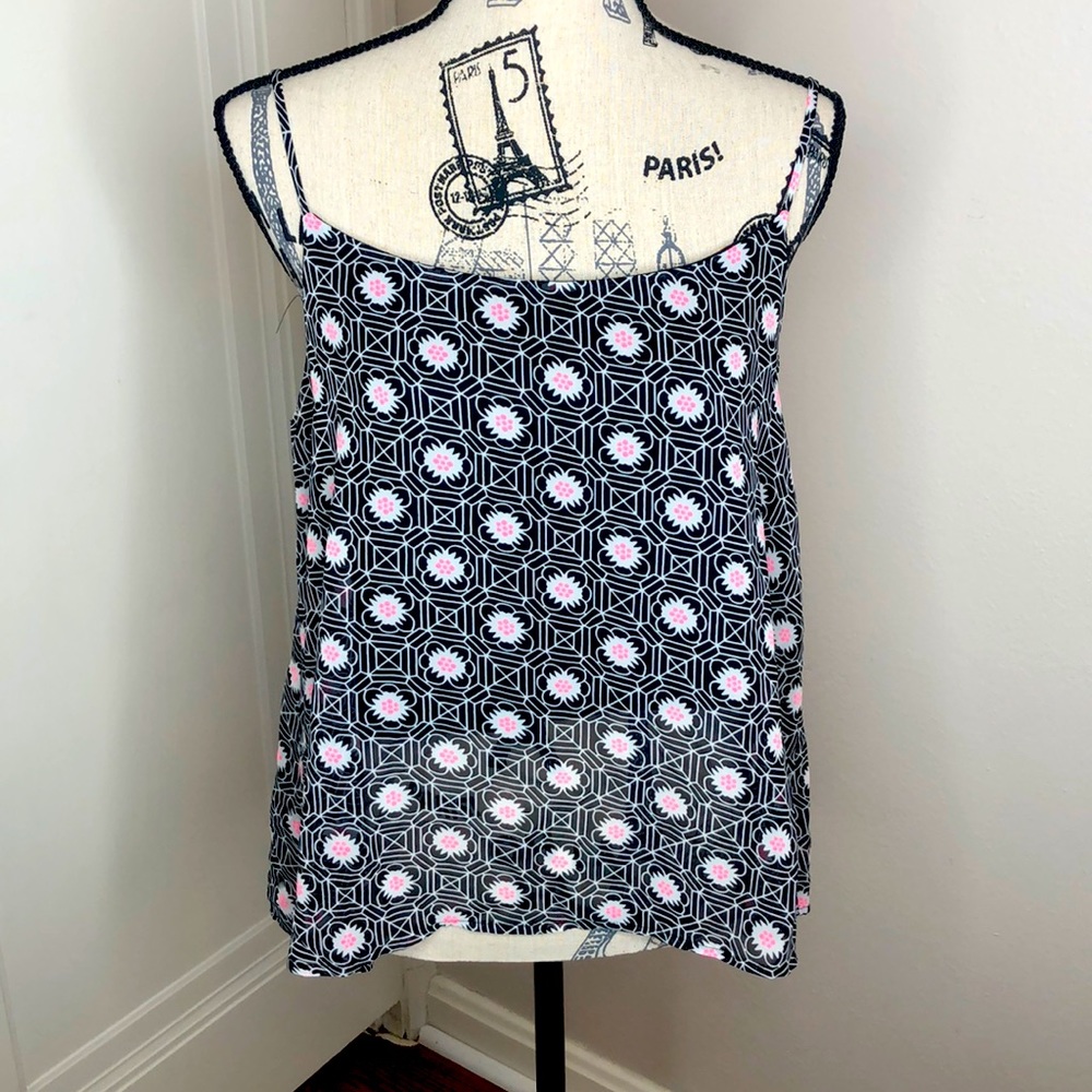 Black, Pink and White Summer Top